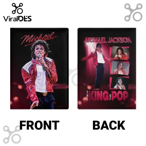 Michael Jackson King of Pop Black Leather Passport Cover
