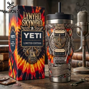 Lynyrd Skynyrd x Yeti Stainless Steel Sculpted Guitar Sweet Home Alabama Tumbler
