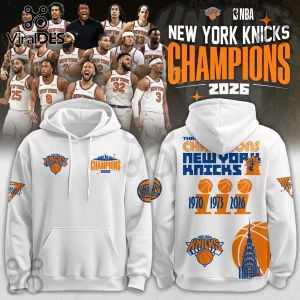 New York Knicks 2026 NBA Champions White Limited Edition Hoodie