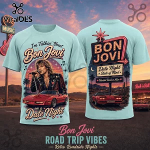 Bon Jovi Road Trip Date Night 2026 Graphic T-Shirt Bon Jovi Road Trip Date Night 2026 Graphic T-Shirt