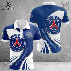 Paris Saint-Germain Blue and White Polo Shirt