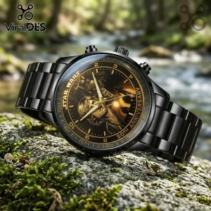 Star Wars 50th Anniversary Black Stainless Steel Watch