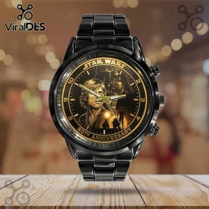 Star Wars 50th Anniversary Black Stainless Steel Watch