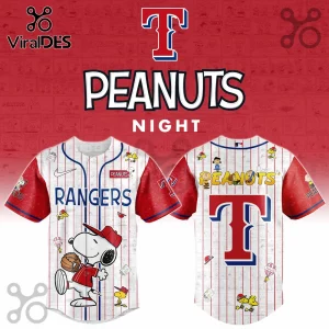 Peanuts x Texas Rangers Snoopy Peanuts Night Baseball Jersey