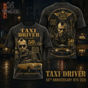 Taxi Driver 50th Anniversary 1976-2026 Travis Bickle T-Shirt Taxi Driver 50th Anniversary 1976-2026 Travis Bickle T-Shirt