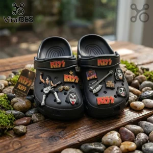 KISS Destroyer Edition Black Rock Band Crocs With Charms KISS Destroyer Edition Black Rock Band Crocs With Charms