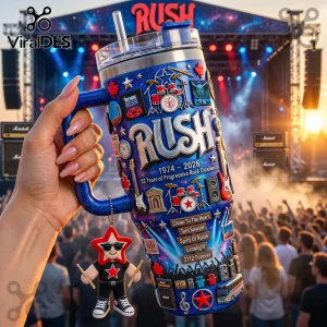 Rush Band 52 Years of Progressive Rock Collectible Stanley Tumbler