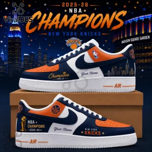 New York Knicks 2025-26 NBA Champions Custom Air Force 1 Shoes New York Knicks 2025-26 NBA Champions Custom Air Force 1 Shoes
