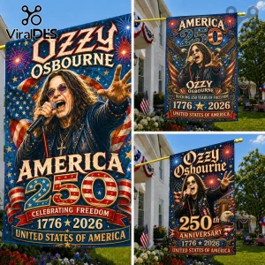 Ozzy Osbourne USA 250th Anniversary Celebrating Freedom Garden Flag Ozzy Osbourne USA 250th Anniversary Celebrating Freedom Garden Flag