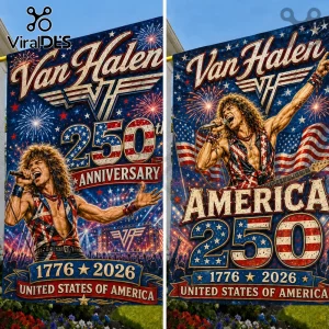 Van Halen x America 250 Years of Freedom 1776-2026 Garden Flag Van Halen x America 250 Years of Freedom 1776-2026 Garden Flag