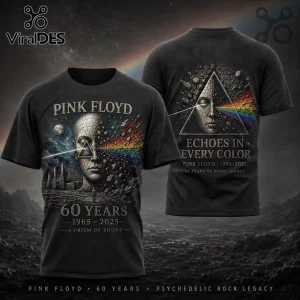 Pink Floyd 60th Anniversary 1965-2025 Prism Echoes Collectible T-Shirt Pink Floyd 60th Anniversary 1965-2025 Prism Echoes Collectible T-Shirt