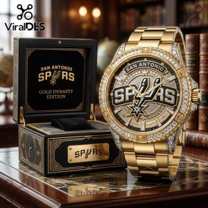 San Antonio Spurs Gold Premium Diamond Men’s Watch