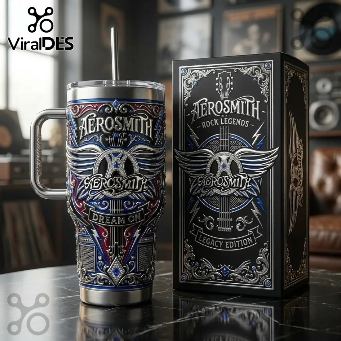 Aerosmith Dream On Legacy Edition 40oz Stainless Tumbler Aerosmith Dream On Legacy Edition 40oz Stainless Tumbler