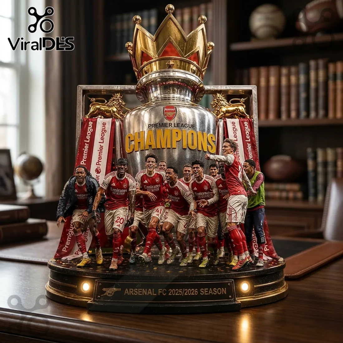 Arsenal FC Premier League Champions 2025/2026 Collectible Acrylic Plaque Arsenal FC Premier League Champions 2025/2026 Collectible Acrylic Plaque
