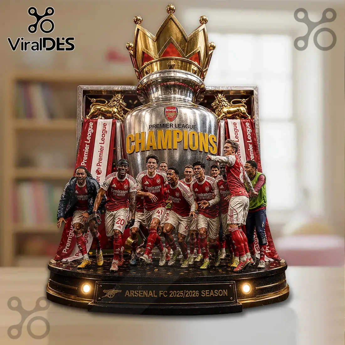 Arsenal FC Premier League Champions 2025/2026 Collectible Acrylic Plaque Arsenal FC Premier League Champions 2025/2026 Collectible Acrylic Plaque