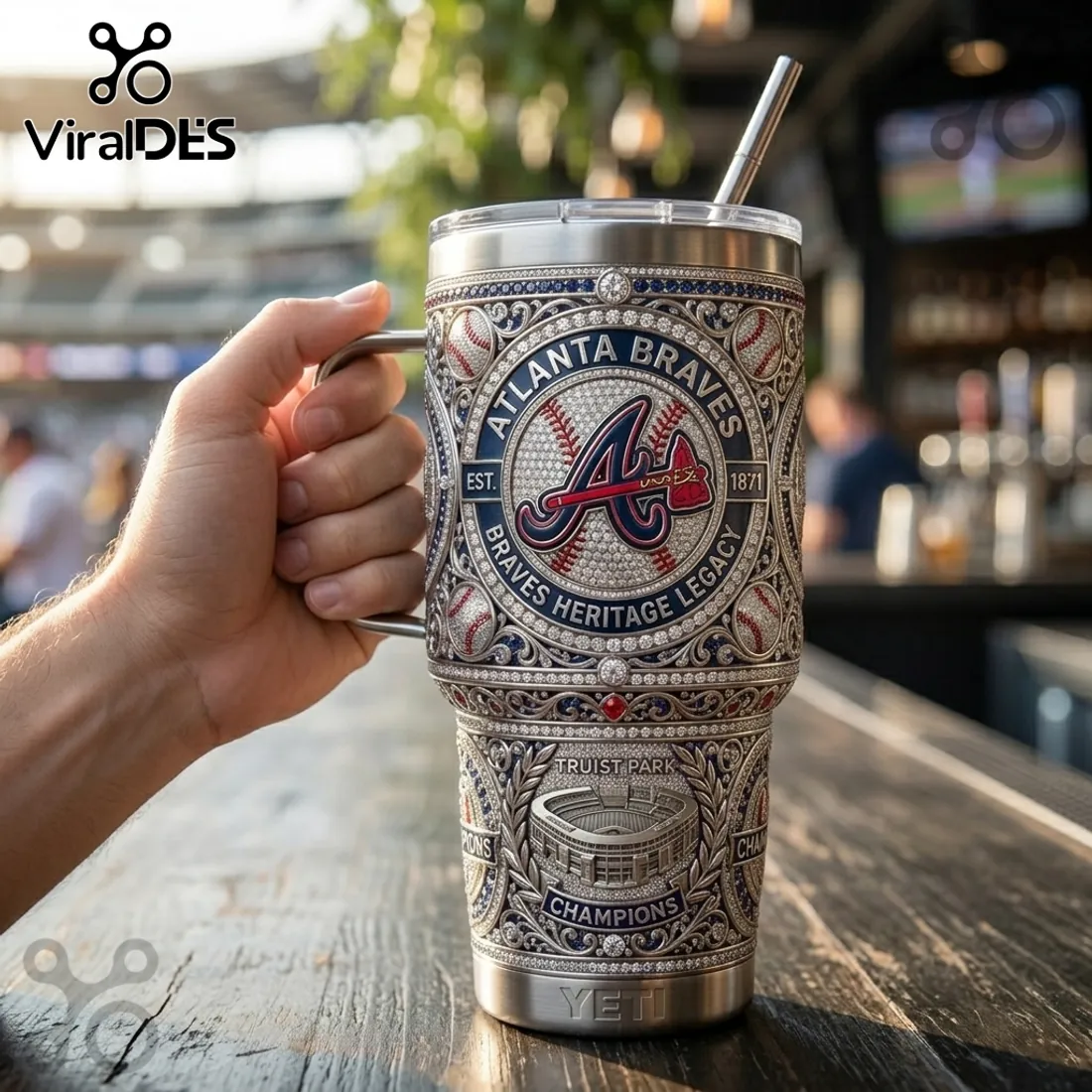 Atlanta Braves Luxury Clubhouse Edition 40oz Stainless Steel Tumbler Atlanta Braves Luxury Clubhouse Edition 40oz Stainless Steel Tumbler