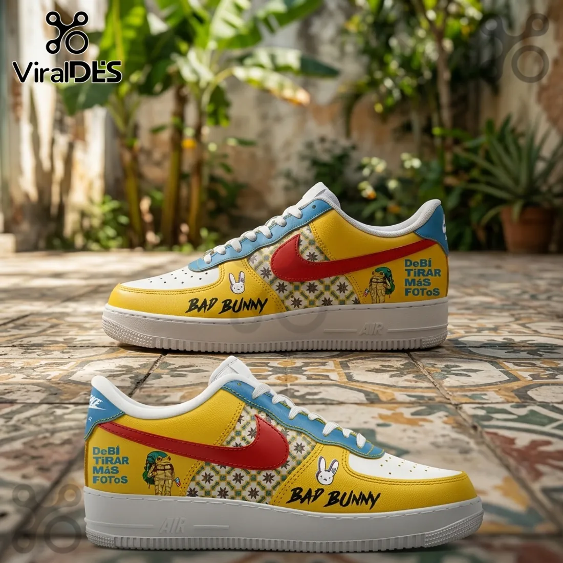 Bad Bunny Debi Tirar Mas Fotos World Tour 2026 Air Force 1 Sneakers Bad Bunny Debi Tirar Mas Fotos World Tour 2026 Air Force 1 Sneakers