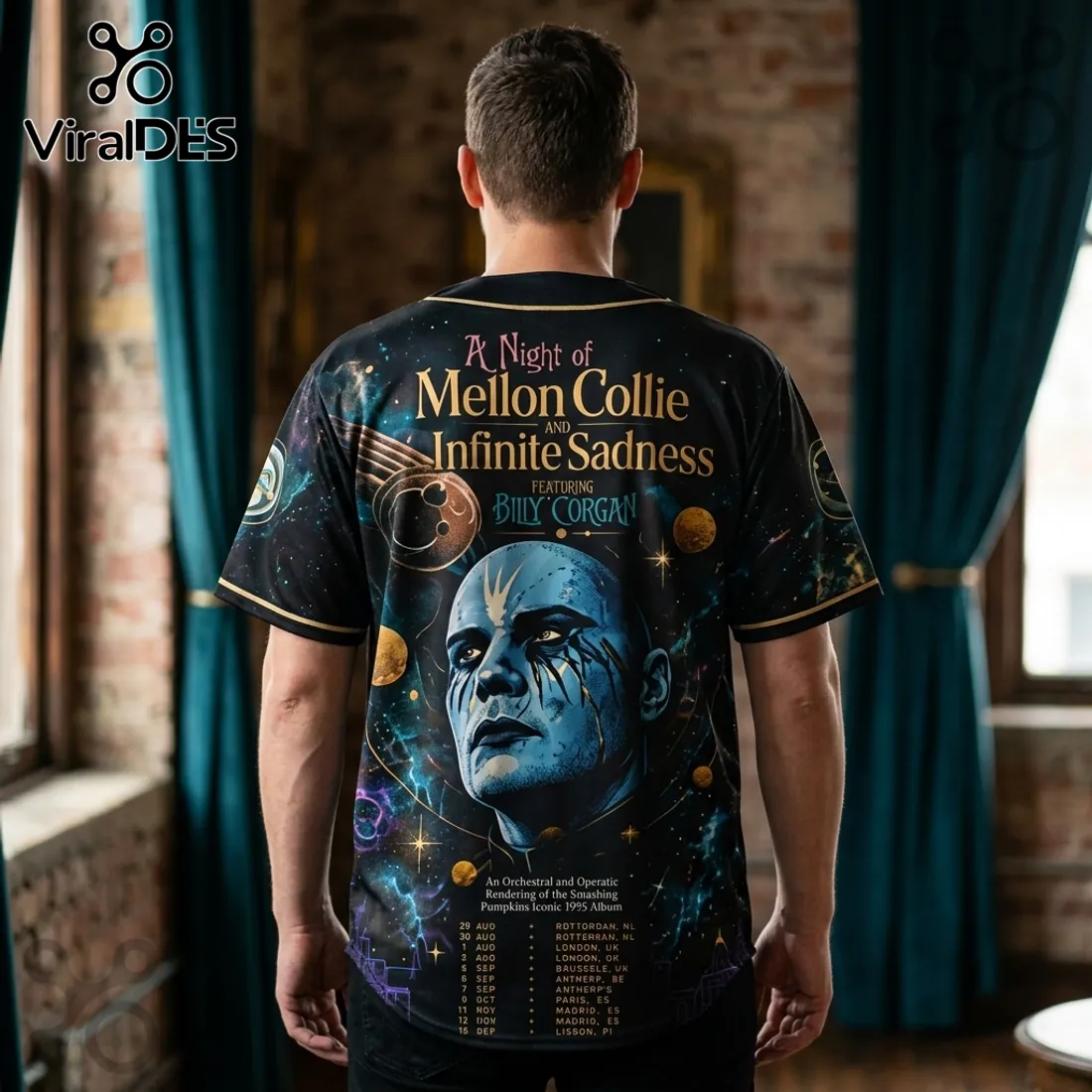 Billy Corgan x Smashing Pumpkins Mellon Collie Infinite Sadness Music Tour Jersey Billy Corgan x Smashing Pumpkins Mellon Collie Infinite Sadness Music Tour Jersey