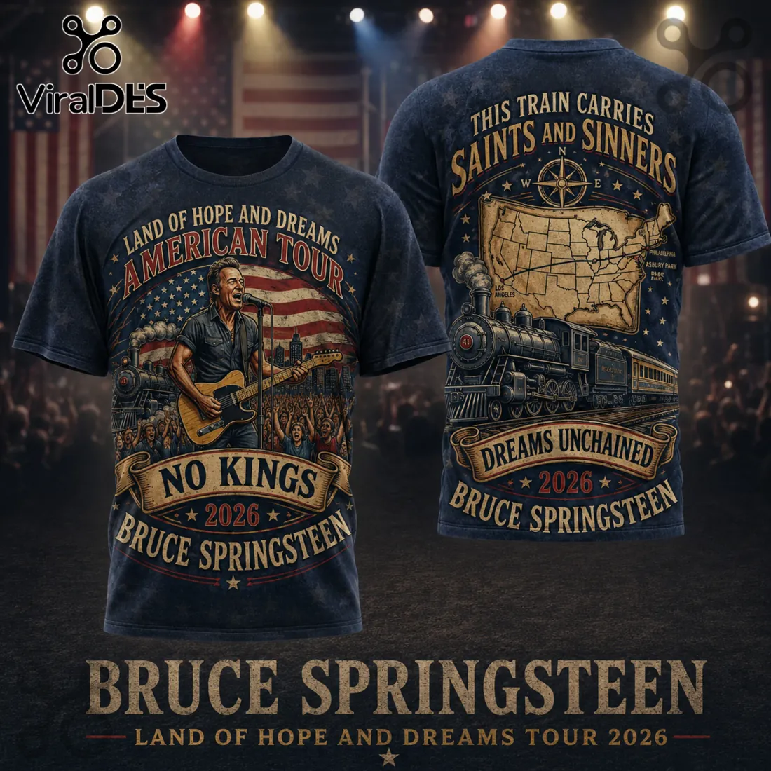 Bruce Springsteen Land of Hope and Dreams American Tour 2026 T-Shirt Bruce Springsteen Land of Hope and Dreams American Tour 2026 T-Shirt
