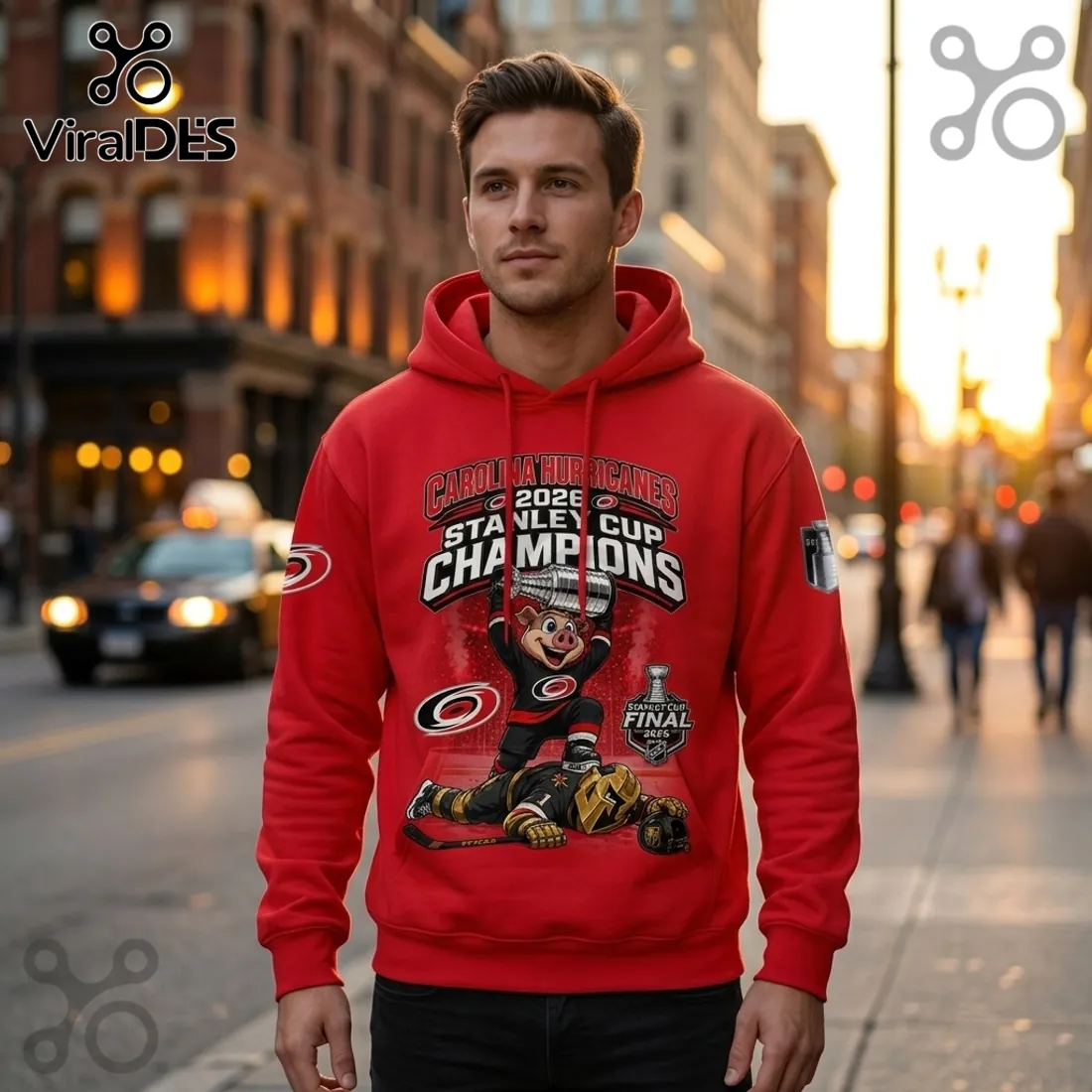Carolina Hurricanes 2026 Stanley Cup Champions Mascot Hoodie Carolina Hurricanes 2026 Stanley Cup Champions Mascot Hoodie