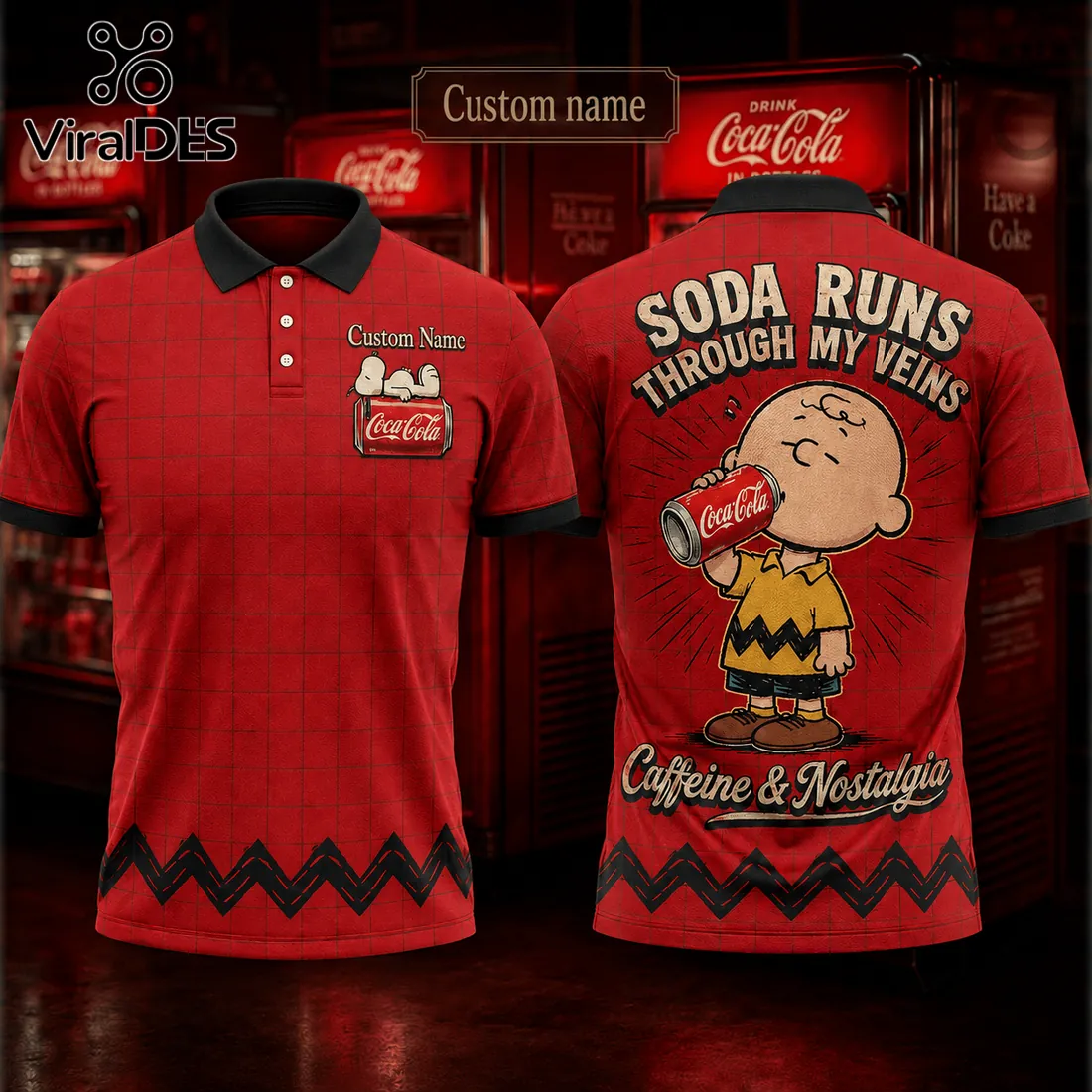 Charlie Brown x Coca-Cola Premium Polo Shirt Charlie Brown x Coca-Cola Premium Polo Shirt