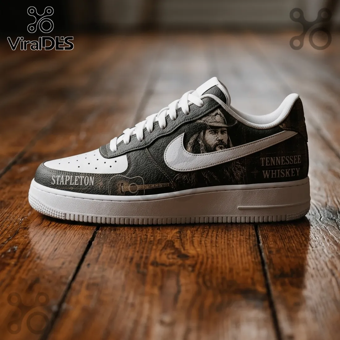 Chris Stapleton Black Leather Tennessee Whiskey Nike Air Force 1 Chris Stapleton Black Leather Tennessee Whiskey Nike Air Force 1