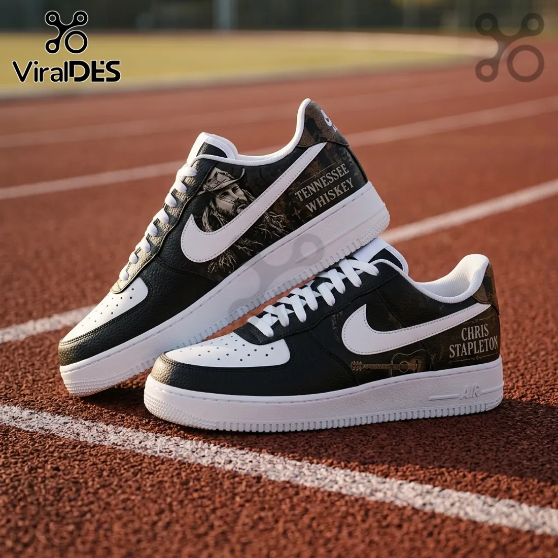 Chris Stapleton Black Leather Tennessee Whiskey Nike Air Force 1 Chris Stapleton Black Leather Tennessee Whiskey Nike Air Force 1