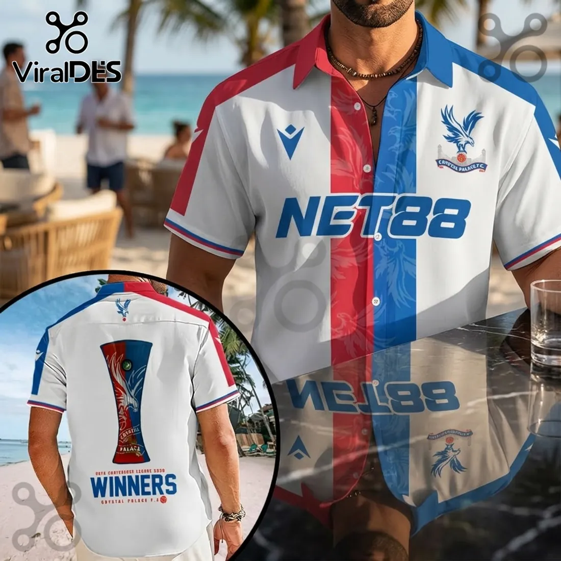 Crystal Palace FC 2026 UEFA Conference League Winners Hawaiian Shirt Crystal Palace FC 2026 UEFA Conference League Winners Hawaiian Shirt