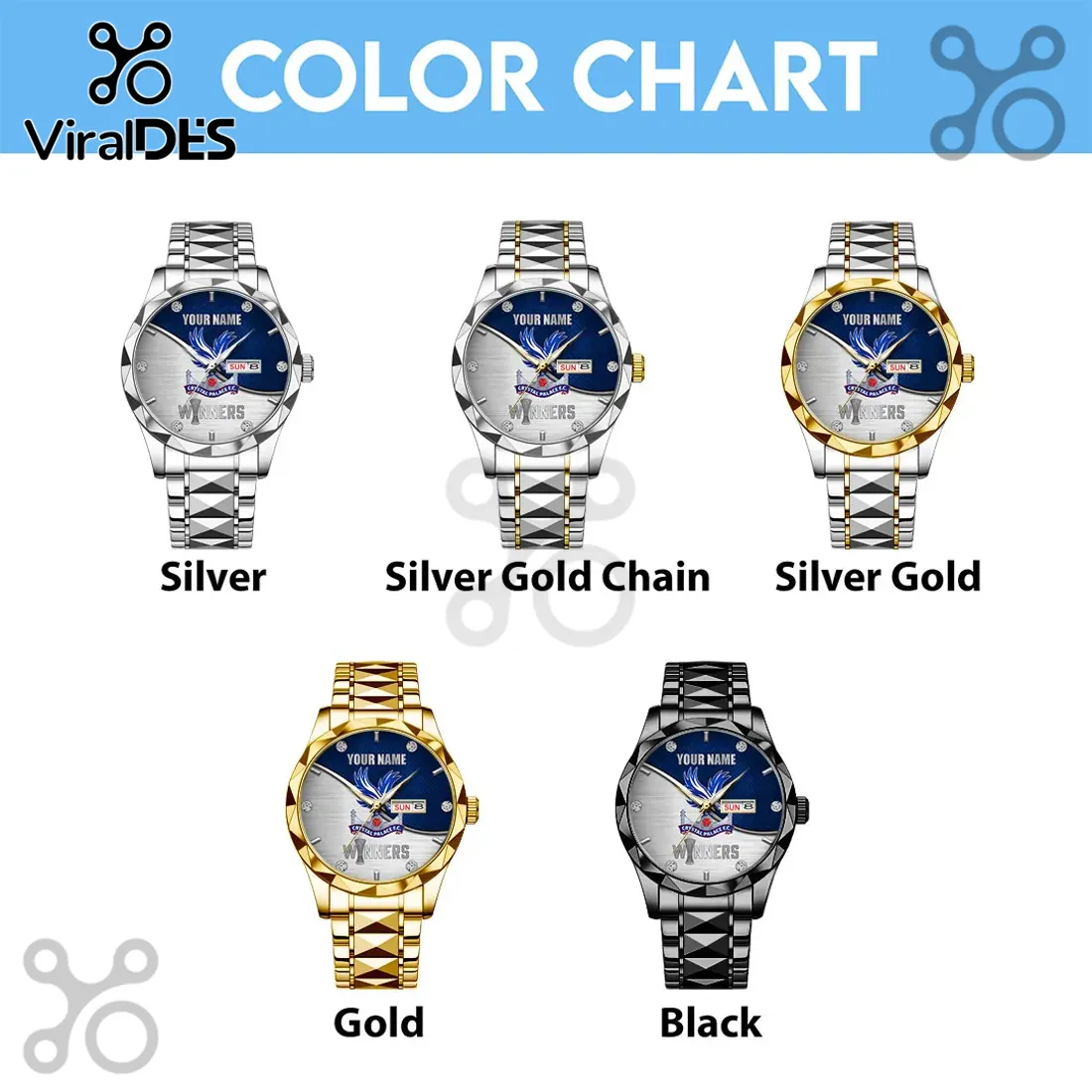Crystal Palace FC 2026 UEFA Conference League Winners Quartz Watch Crystal Palace FC 2026 UEFA Conference League Winners Quartz Watch