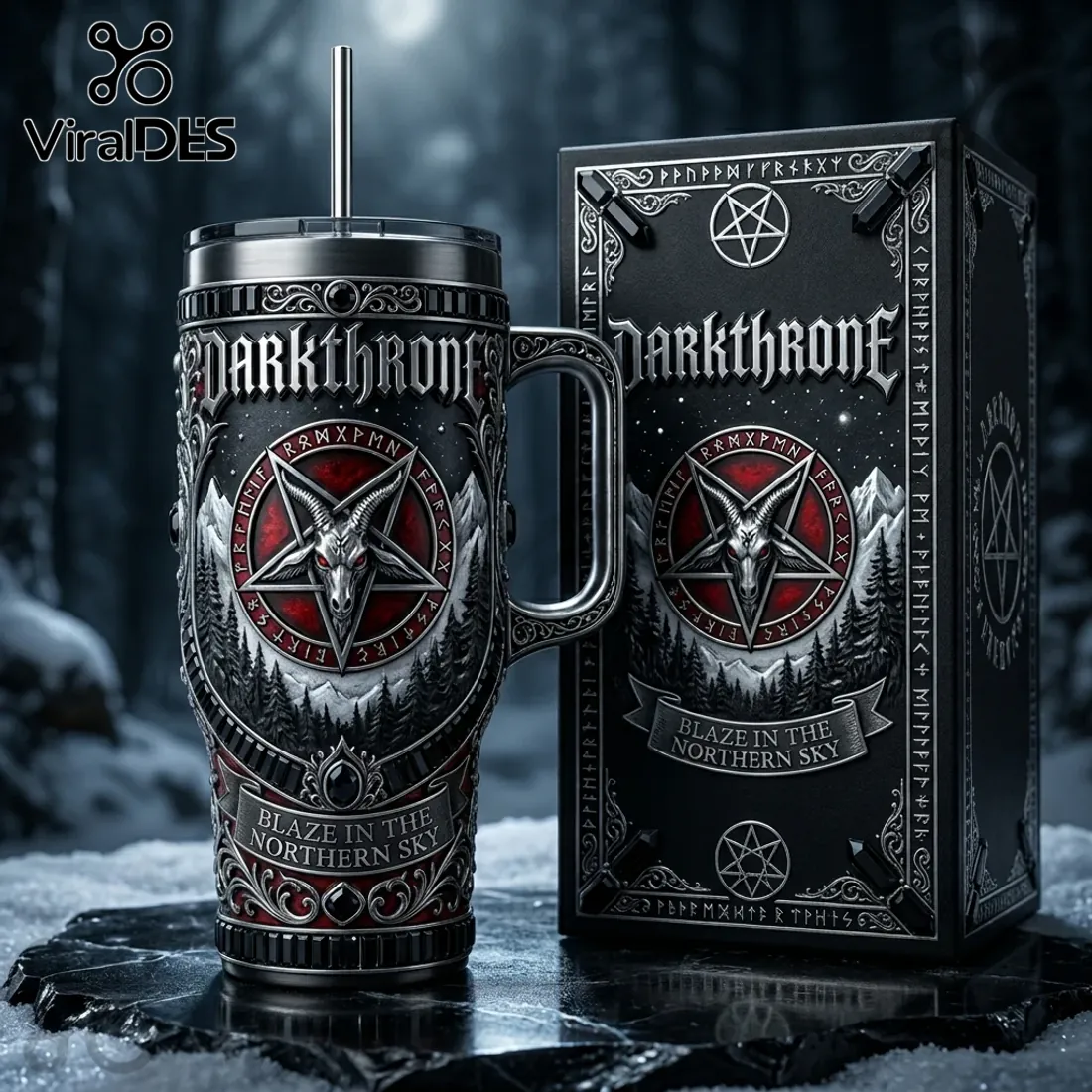 Darkthrone Blaze in the Northern Sky 40oz Stainless Collectible Tumbler Darkthrone Blaze in the Northern Sky 40oz Stainless Collectible Tumbler