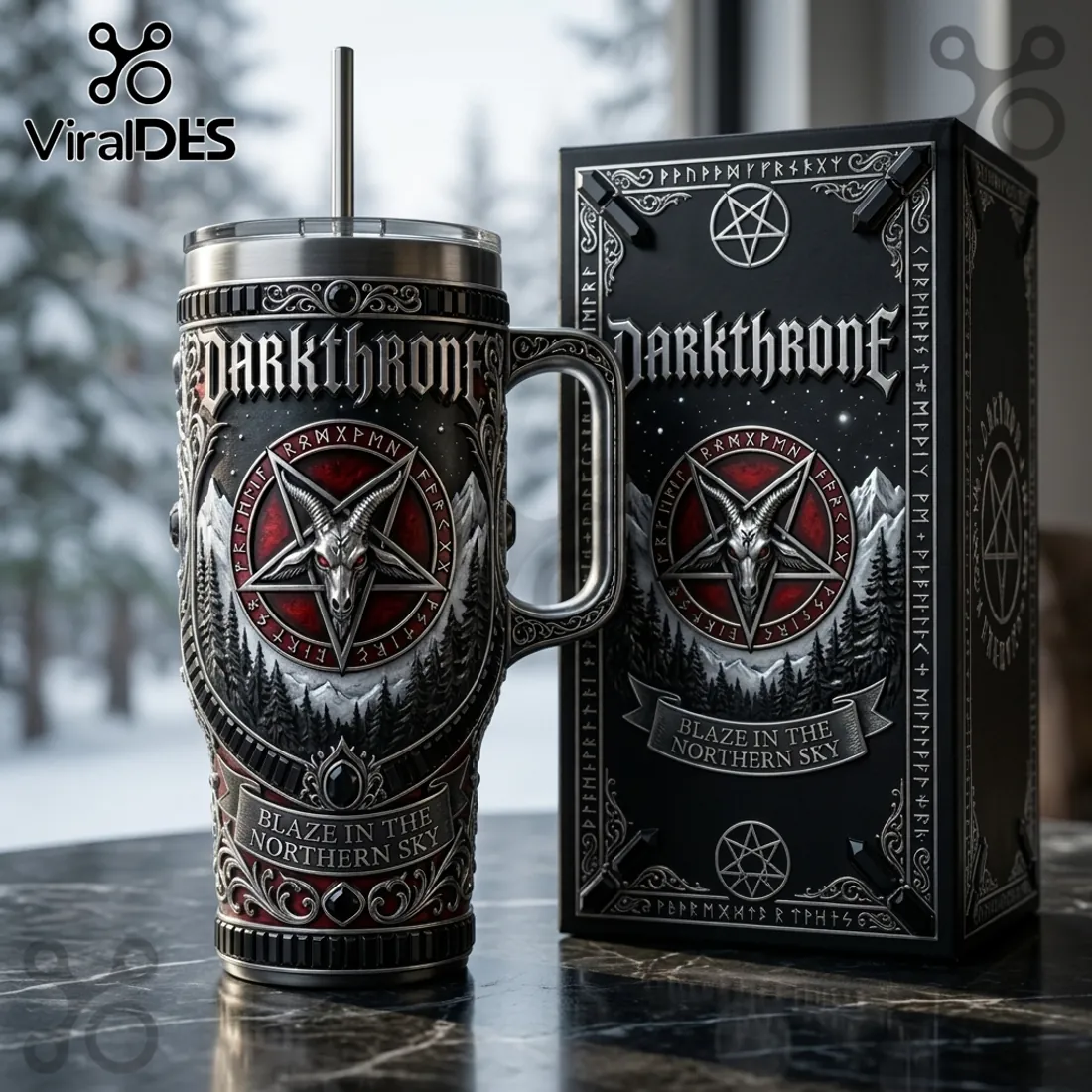 Darkthrone Blaze in the Northern Sky 40oz Stainless Collectible Tumbler Darkthrone Blaze in the Northern Sky 40oz Stainless Collectible Tumbler