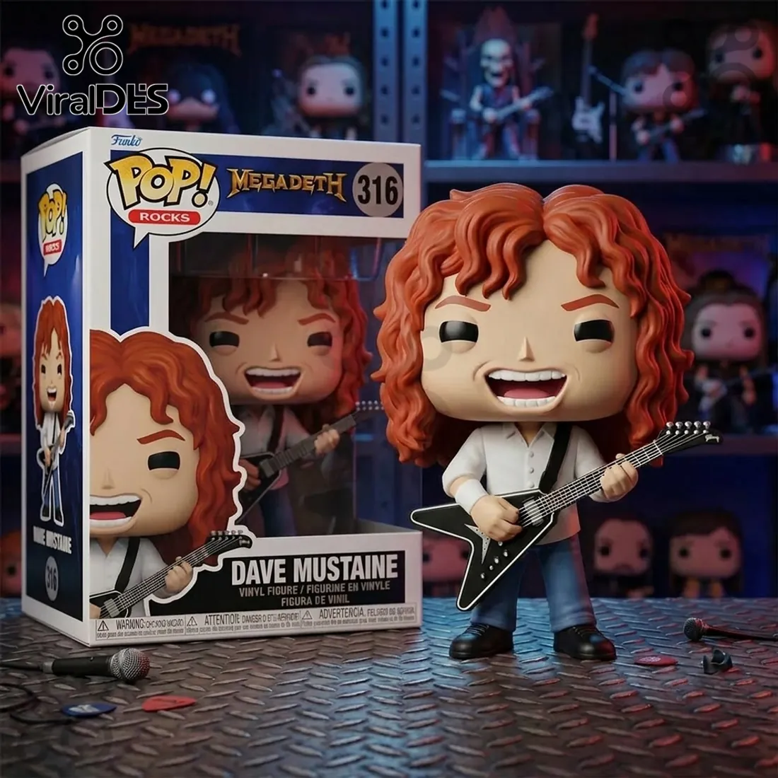 Dave Mustaine x Funko Pop Rocks Megadeth Vinyl Figure Dave Mustaine x Funko Pop Rocks Megadeth Vinyl Figure