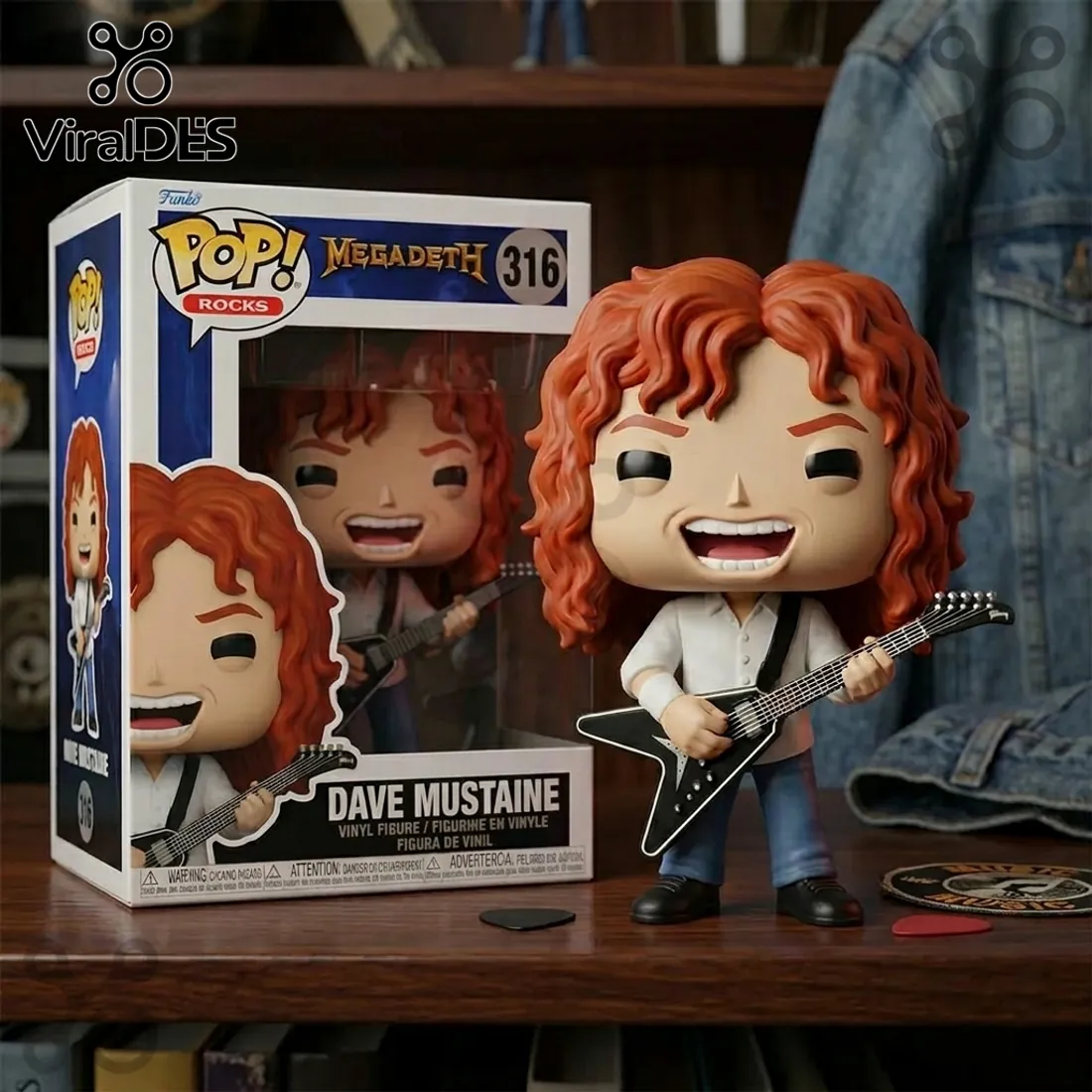 Dave Mustaine x Funko Pop Rocks Megadeth Vinyl Figure Dave Mustaine x Funko Pop Rocks Megadeth Vinyl Figure