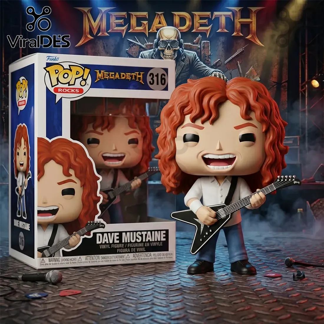 Dave Mustaine x Funko Pop Rocks Megadeth Vinyl Figure Dave Mustaine x Funko Pop Rocks Megadeth Vinyl Figure