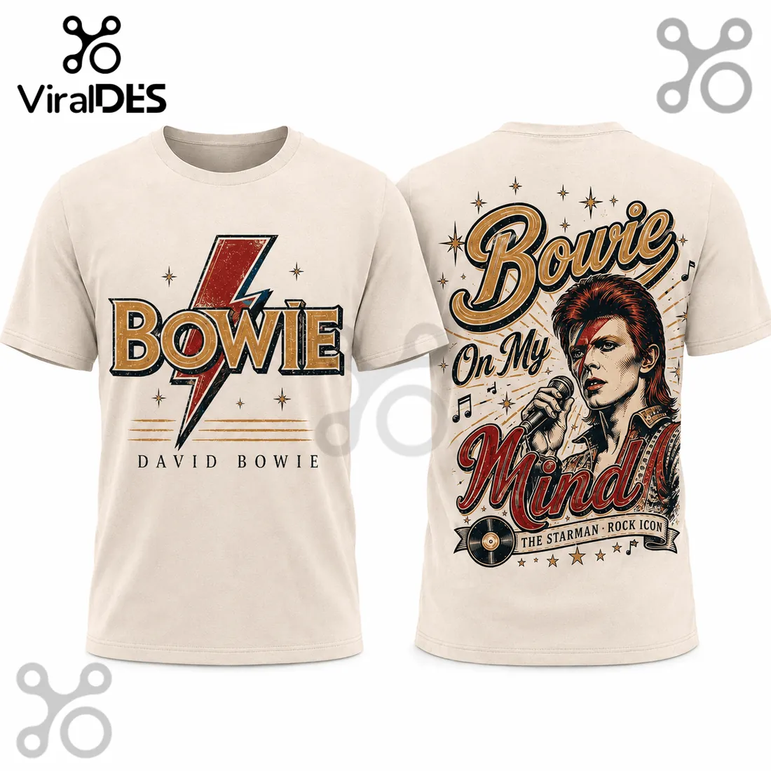 David Bowie Starman Tribute Retro Graphic T-Shirt David Bowie Starman Tribute Retro Graphic T-Shirt