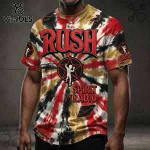 Rush Band Spirit Of Radio Starman Multi Color Distressed T-Shirt