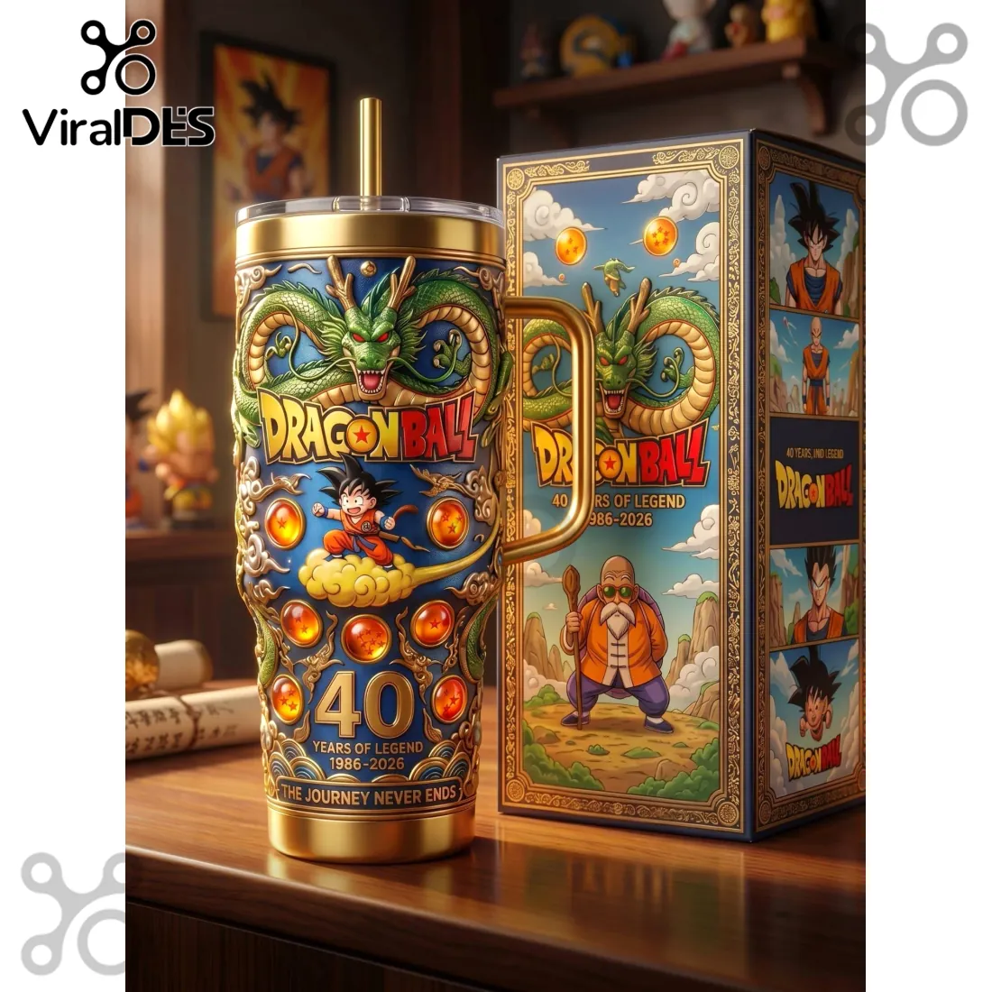 Dragon Ball 40th Anniversary 1986-2026 Stanley Tumbler 40oz Dragon Ball 40th Anniversary 1986-2026 Stanley Tumbler 40oz