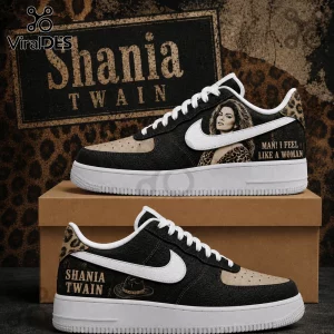 Shania Twain Black Leopard Nike Air Force 1 Sneakers Shania Twain Black Leopard Nike Air Force 1 Sneakers