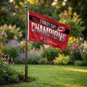 Carolina Hurricanes 2026 Stanley Cup Champions Red Double Sided House Flag
