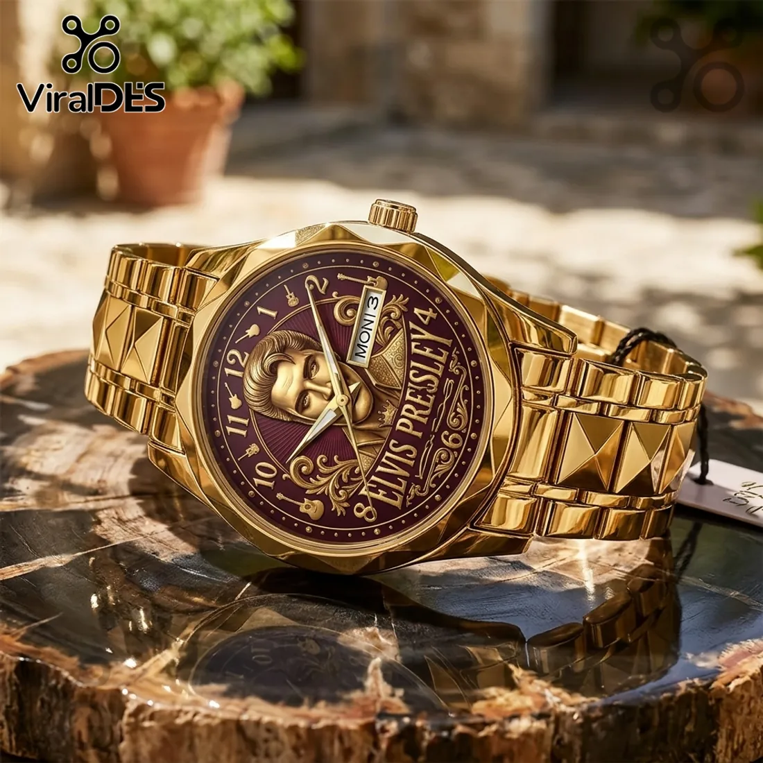 Elvis Presley Gold Tone Alloy Quartz Watch Elvis Presley Gold Tone Alloy Quartz Watch