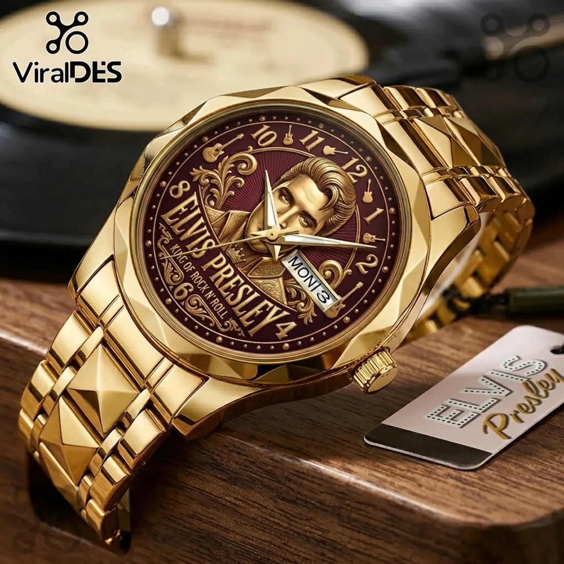 Elvis Presley Gold Tone Alloy Quartz Watch Elvis Presley Gold Tone Alloy Quartz Watch
