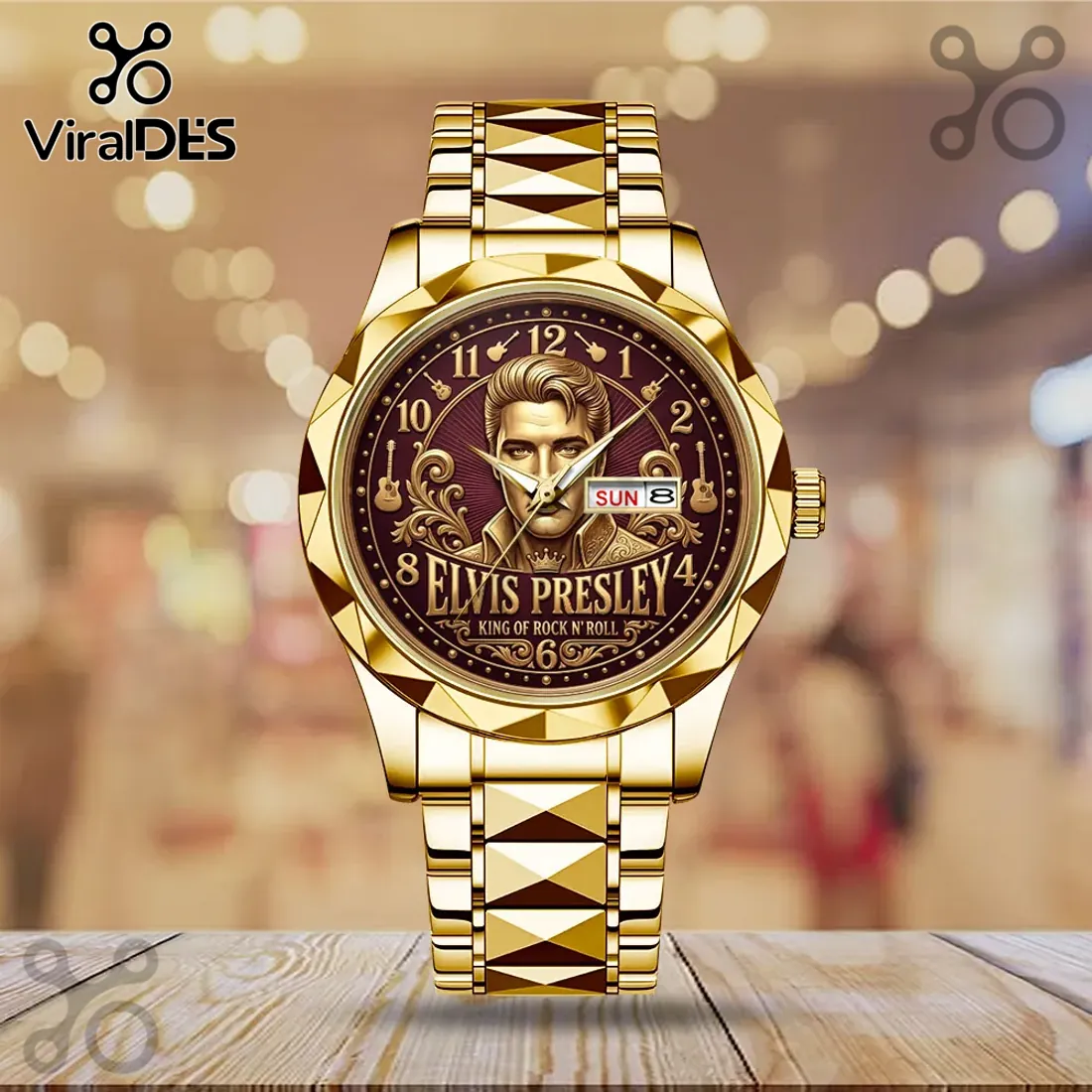 Elvis Presley Gold Tone Alloy Quartz Watch Elvis Presley Gold Tone Alloy Quartz Watch