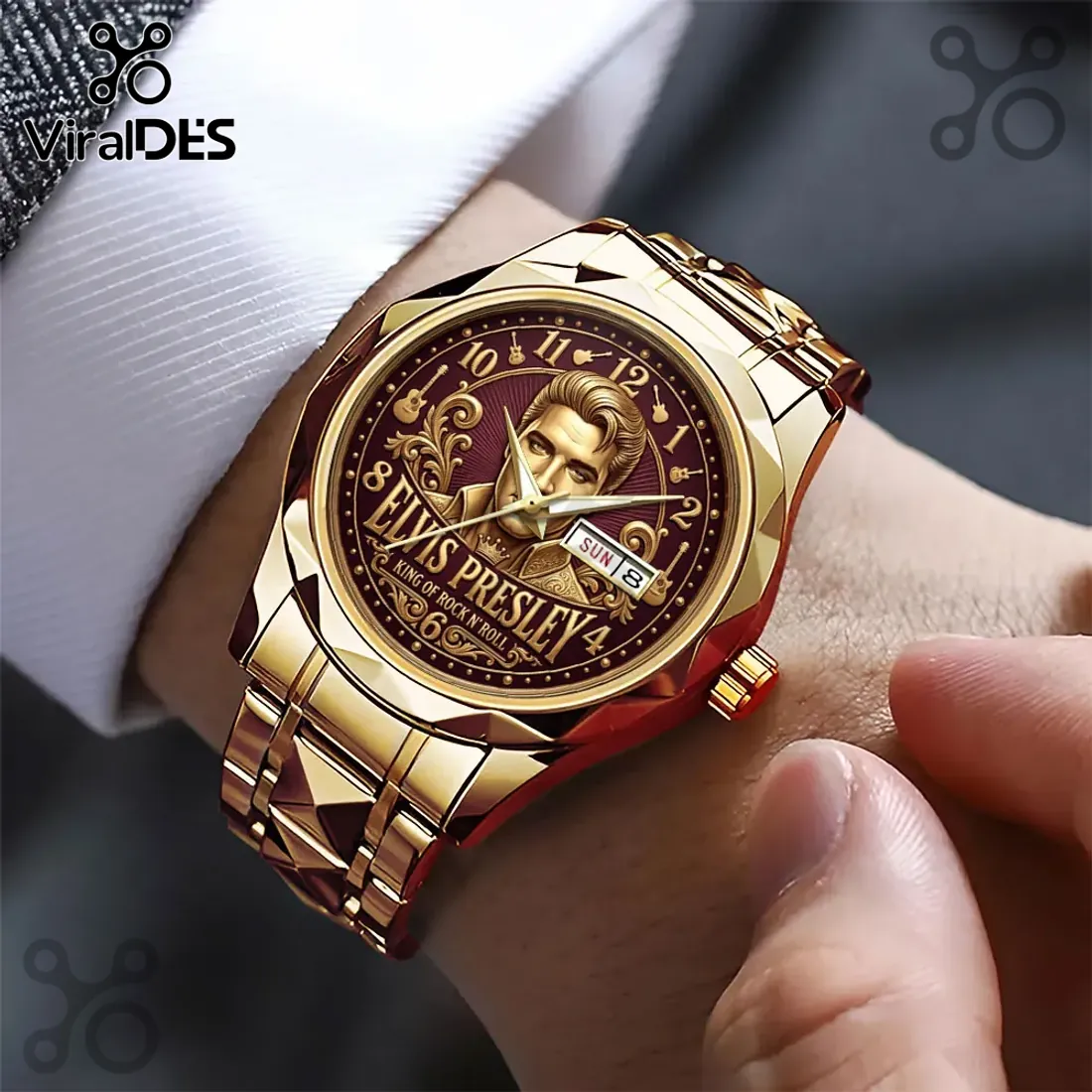 Elvis Presley Gold Tone Alloy Quartz Watch Elvis Presley Gold Tone Alloy Quartz Watch