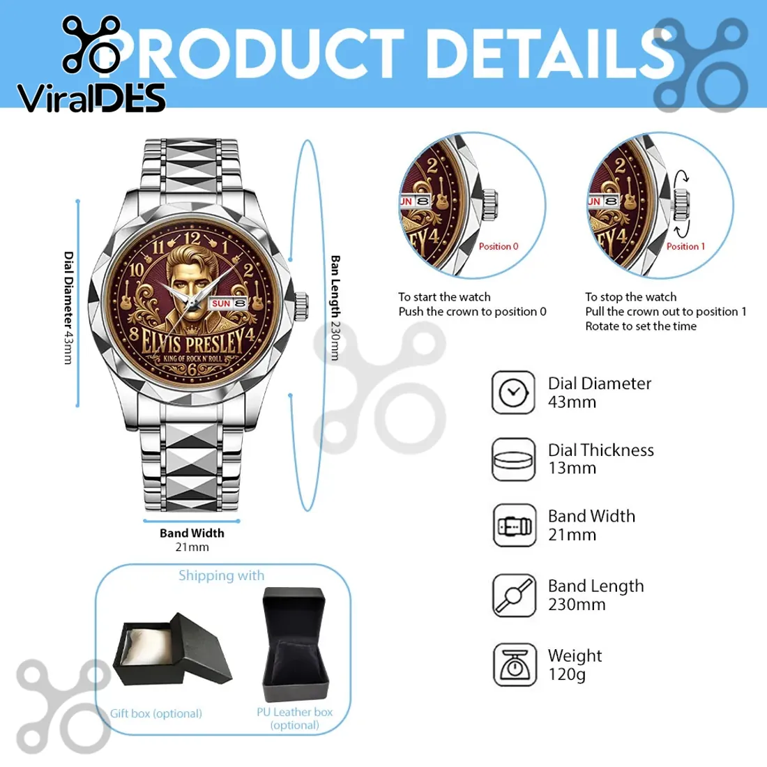 Elvis Presley Gold Tone Alloy Quartz Watch Elvis Presley Gold Tone Alloy Quartz Watch