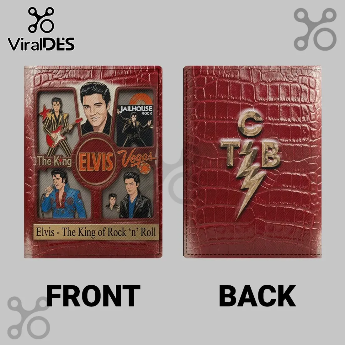 Elvis Presley Vegas Themed Faux Leather Passport Elvis Presley Vegas Themed Faux Leather Passport