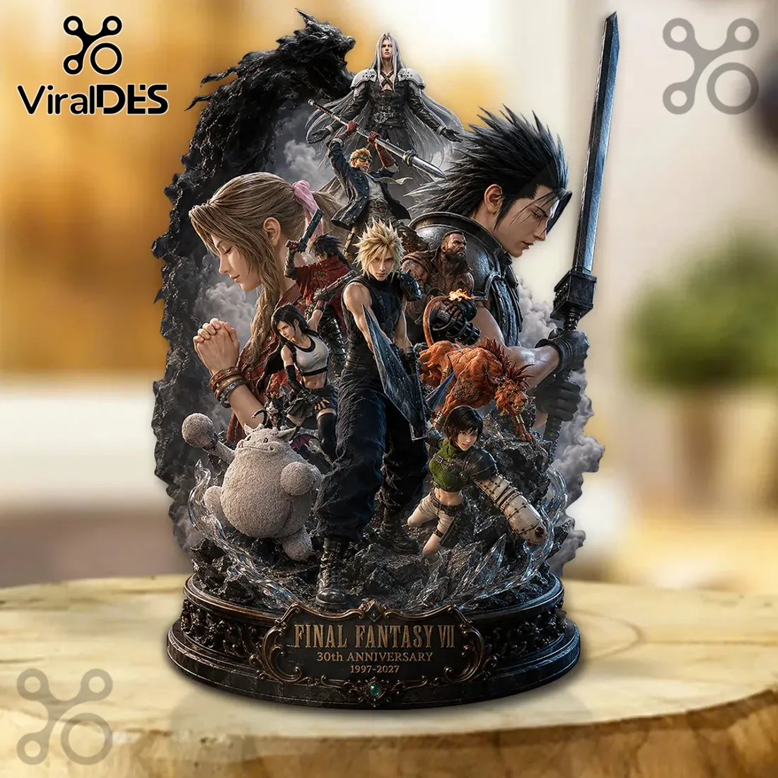 Final Fantasy VII 30th Anniversary Hand-Painted Sculpted Resin Diorama Statue Final Fantasy VII 30th Anniversary Hand-Painted Sculpted Resin Diorama Statue
