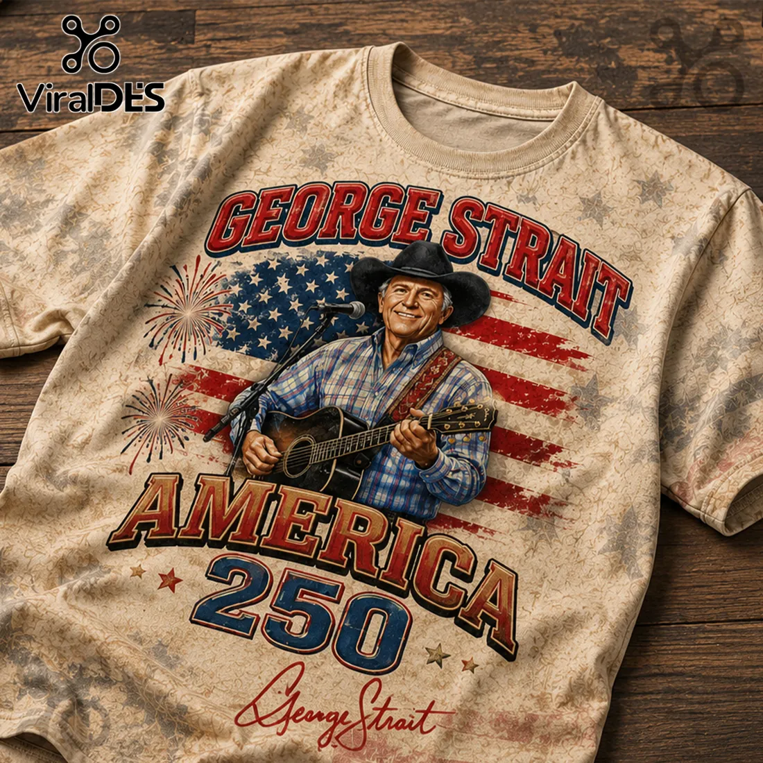 George Strait America 250 Years of Freedom Patriotic T-Shirt George Strait America 250 Years of Freedom Patriotic T-Shirt