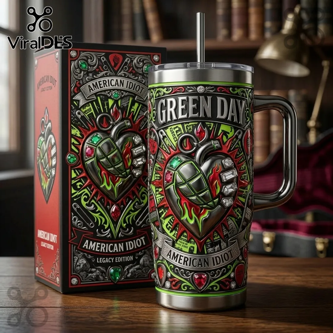 Green Day x American Idiot 40oz Insulated Stainless Steel Collectible Tumbler Green Day x American Idiot 40oz Insulated Stainless Steel Collectible Tumbler