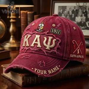 Kappa Alpha Psi 1911 Personalized Crimson Distressed Baseball Cap Kappa Alpha Psi 1911 Personalized Crimson Distressed Baseball Cap