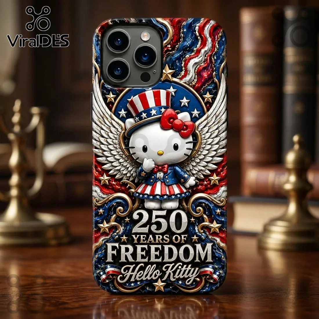 Hello Kitty x USA 250 Years Of Freedom Patriotic Collectible Phone Case Hello Kitty x USA 250 Years Of Freedom Patriotic Collectible Phone Case